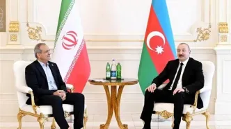 دیدار پزشکیان و الهام علی‌اف در ترکمنستان