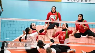 دیدار والیبال نشسته دختران ایران و مغولستان