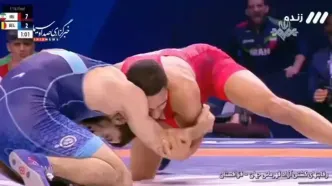 فیلم کشتی رحمان عموزاد در مسابقات کشتی آزاد قهرمانی جهان پنجشنبه ۷ آبان ۱۴۰۵