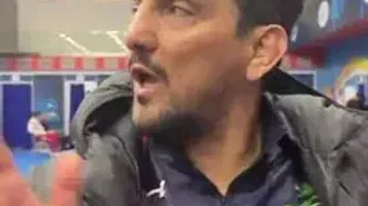 صورت زخمی رحمان عموزاد پس از شکست