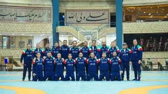 تمرین آزادکاران ایران با آهنگ مازنی در قزاقستان